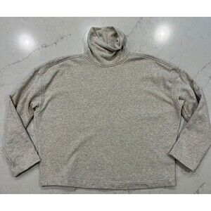 Everlane Gray Turtleneck Organic Cotton Sweatshirt